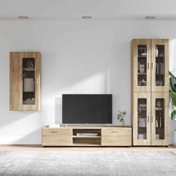 vidaXL Ensemble meuble TV FLORIN Ch&ecirc;ne Sonoma Bois d'ing&eacute;nierie