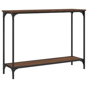 vidaXL Table console ch&ecirc;ne marron 101x30,5x75 cm bois d'ing&eacute;nierie