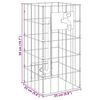 vidaXL Colonne gabion Argent 25 x 25 x 50 cm Acier inoxydable