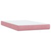 vidaXL Sommier &agrave; lattes de lit avec matelas rose 120x220 cm velours