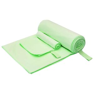 vidaXL Set de serviettes de sport 2 pcs Vert tissu