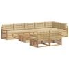 vidaXL Ensemble de canap&eacute;s d'ext&eacute;rieur 9 pc Blanc et Beige Polyester