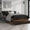vidaXL Cadre de lit sans matelas ch&ecirc;ne marron 120x190 cm