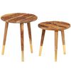vidaXL Tables basses 2 pcs Bois massif