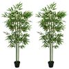 vidaXL Arbre en Bambou Artificiel 2 pc Vert 45 x 18 x 175 cm