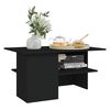vidaXL Table basse noir 90x60x46,5 cm bois d'ing&eacute;nierie