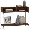 vidaXL Table console ch&ecirc;ne marron 100x30,5x75 cm bois d'ing&eacute;nierie