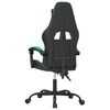 vidaXL Chaise de jeu pivotante Noir et vert Similicuir