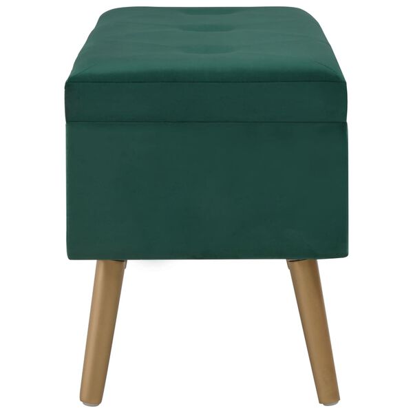 vidaXL Banc avec compartiment de rangement 80 cm Vert Velours