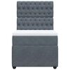 vidaXL Sommier à lattes de lit et matelas Gris foncé 90x200 cm Velours