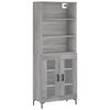 vidaXL Buffet haut Sonoma gris 69,5x34x180 cm Bois d'ing&eacute;nierie