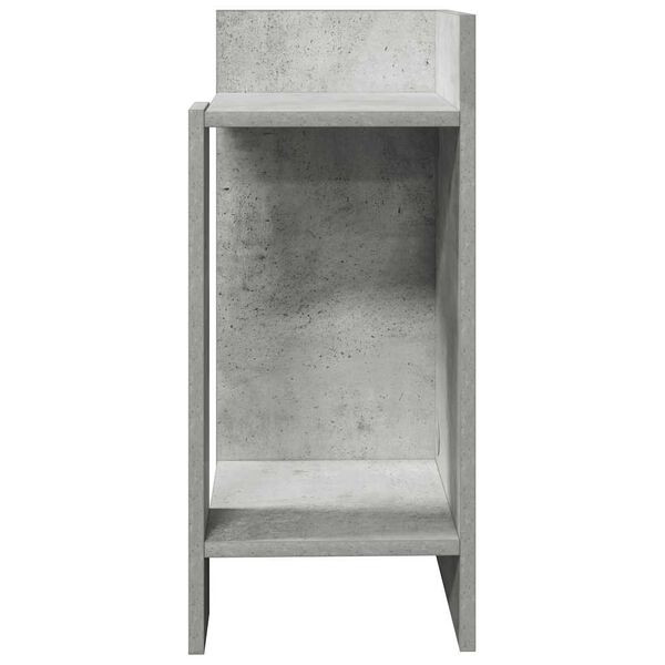vidaXL Tables d'appoint 2 pcs avec étagère gris béton 25,5x27x60 cm