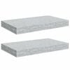 vidaXL &Eacute;tag&egrave;res murales flottantes 2 pcs gris b&eacute;ton 40x23x3,8 cm MDF