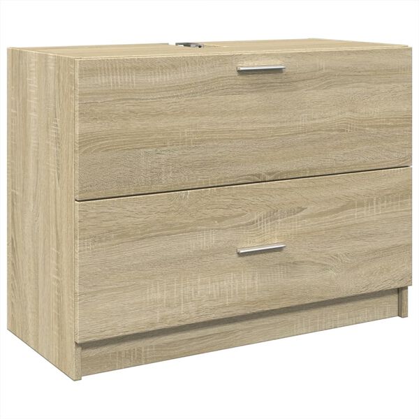 vidaXL Armoire d'&eacute;vier ch&ecirc;ne sonoma 78x37x59 cm bois d'ing&eacute;nierie