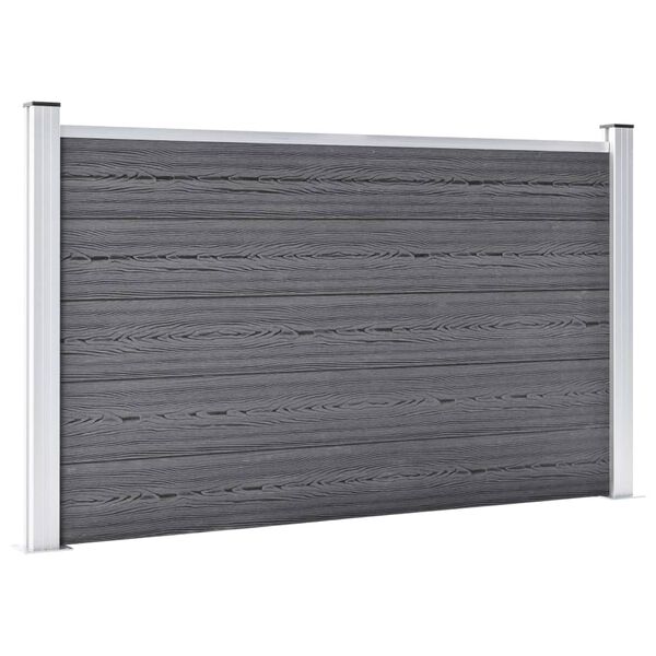 vidaXL Cl&ocirc;ture de jardin WPC 526x106 cm Gris