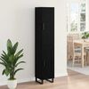 vidaXL Haut Armoire Ch&ecirc;ne noir 34,5 x 34 x 180 cm Bois d'ing&eacute;nierie
