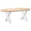 vidaXL Pieds de table basse en forme de X, 2 pièces, blanc, 50 x (42-43) cm, acier