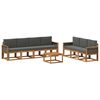vidaXL Ensemble de canap&eacute;s d'ext&eacute;rieur 7 pc Naturel et Anthracite