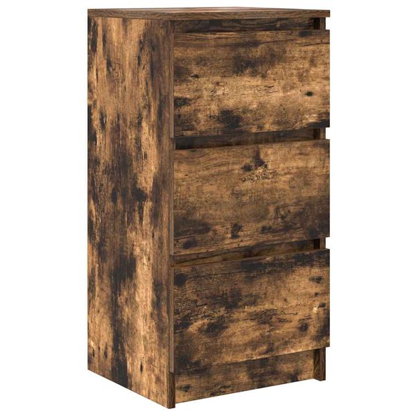 vidaXL Buffet ch&ecirc;ne fum&eacute; 37,5x35x76 cm bois d'ing&eacute;nierie