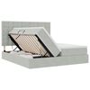 vidaXL Lit de Rangement avec matelas Gris clair 200 x 200 cm Velours