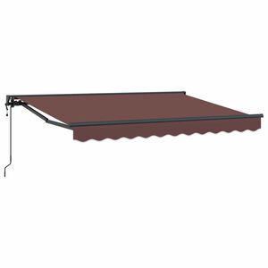 vidaXL Auvent r&eacute;tractable &eacute;lectrique Marron 3,5 x 2 m