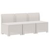 vidaXL Canap&eacute; de Jardin 3 Places Aspect Rattan PP Blanc