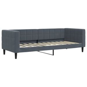 vidaXL Lit de repos gris fonc&eacute; 80x200 cm velours