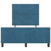 vidaXL Lit &agrave; ressorts avec t&ecirc;te de lit Bleu fonc&eacute; 120 x 190 cm Velours