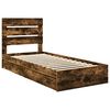 vidaXL Lit de Rangement Ch&ecirc;ne fum&eacute; 100 x 200 cm Bois d'ing&eacute;nierie