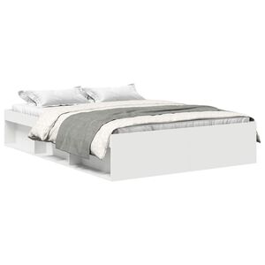 vidaXL Cadre de lit sans matelas blanc 120x190 cm