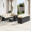 vidaXL Ensemble de canap&eacute; de jardin 11 pcs Noir Poly rotin