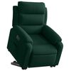 vidaXL Fauteuil inclinable &eacute;lectrique vert fonc&eacute; velours