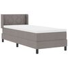 vidaXL Lit &agrave; ressorts avec matelas Taupe 200 x 80 cm Polyester
