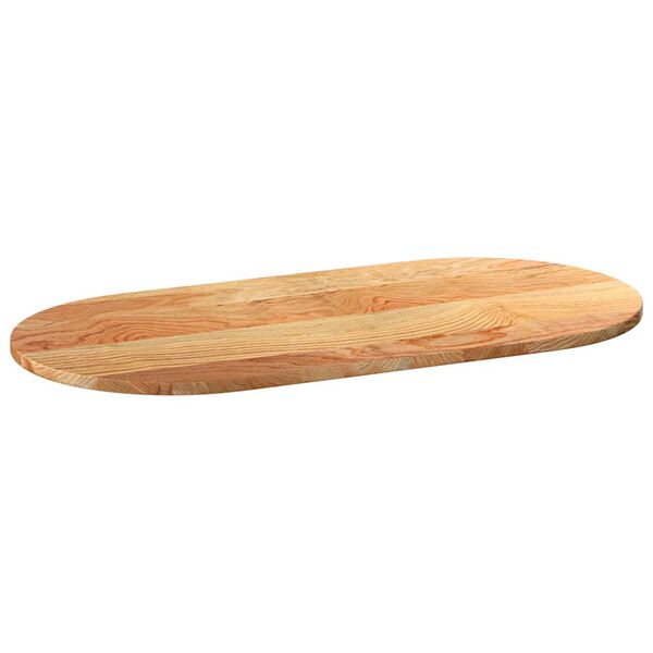 vidaXL Dessus de table 100x50x2 cm bois de chêne massif ovale