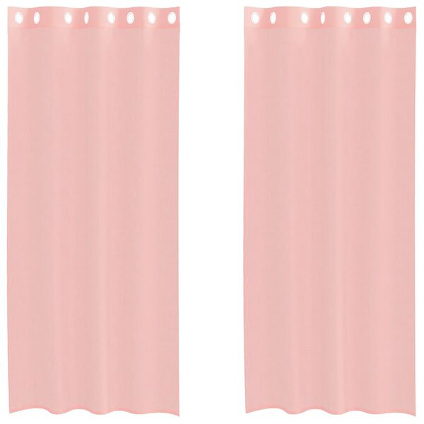 vidaXL Rideaux en voile avec œillets 2 pcs rose 140x245 cm