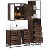 vidaXL Ensemble de meubles de salle de bain 3 pcs Chêne marron