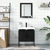 vidaXL Ensemble d'armoires de salle de bain 2 pcs noir bois ing&eacute;nierie