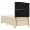 vidaXL Lit &agrave; ressorts avec matelas Cr&egrave;me 80 x 200 cm tissu