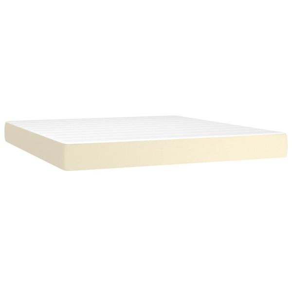 vidaXL Matelas de lit &agrave; ressorts ensach&eacute;s fermet&eacute; moyenne Cr&egrave;me 180x200x20 cm