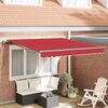 vidaXL Auvent R&eacute;tractable Rouge 350 x 250 cm Tissu et Aluminium