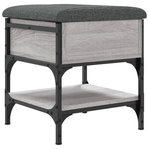 vidaXL Banc &agrave; chaussures sonoma gris 42x42x45 cm bois d'ing&eacute;nierie