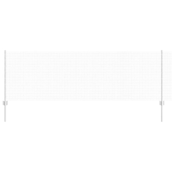 vidaXL Cl&ocirc;ture avec poteau Argent&eacute; 0,8 x 25 m Acier