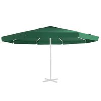 vidaXL Tissu de remplacement pour parasol d'extérieur Vert 500 cm