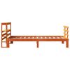 vidaXL Cadre de lit avec tête de lit sans matelas cire marron 75x190cm