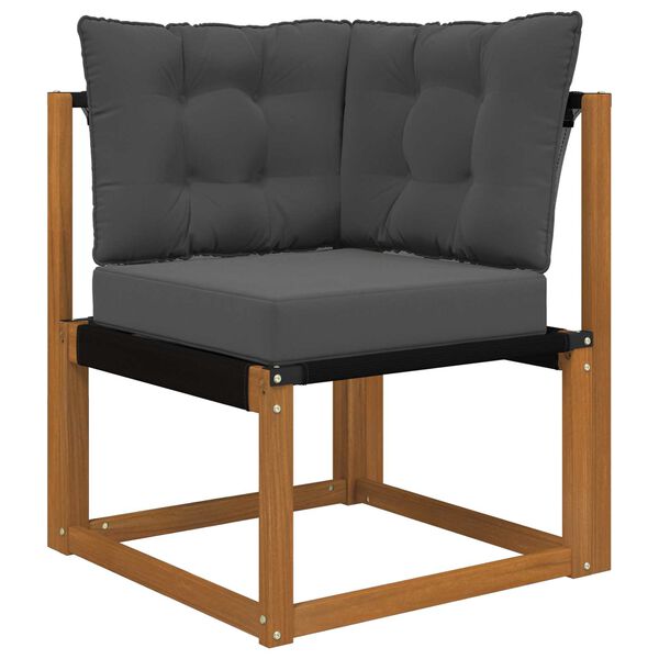 vidaXL Coussin de canap&eacute; d'ext&eacute;rieur 3 pcs Anthracite Polyester