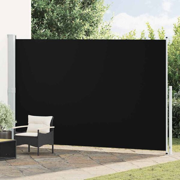 vidaXL Auvent lat&eacute;ral r&eacute;tractable de patio 220x500 cm Noir