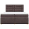 vidaXL Sommier &agrave; lattes de lit avec matelas Marron fonc&eacute; 200x200 cm