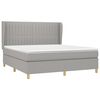 vidaXL Sommier &agrave; lattes de lit avec matelas Gris clair 180x200cm Tissu