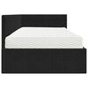 vidaXL Cadre de lit d'angle avec matelas 2 pcs Noir Velours