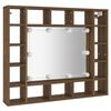 vidaXL Armoire à miroir avec LED Chêne marron 91x15x76,5 cm